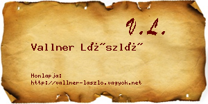 Vallner László névjegykártya